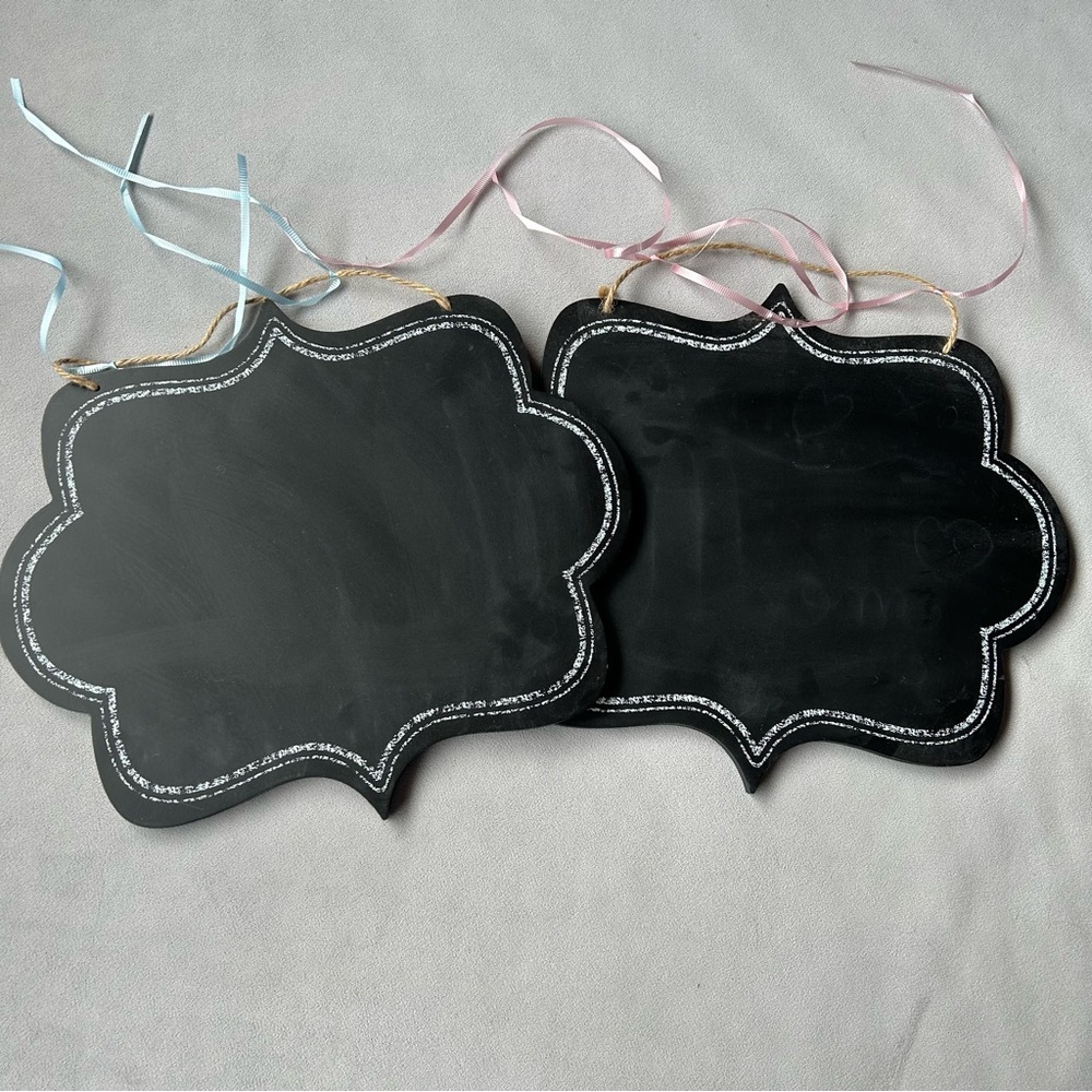 Set of 2 ~ Hanging Chalkboards ~ 11” x 14”